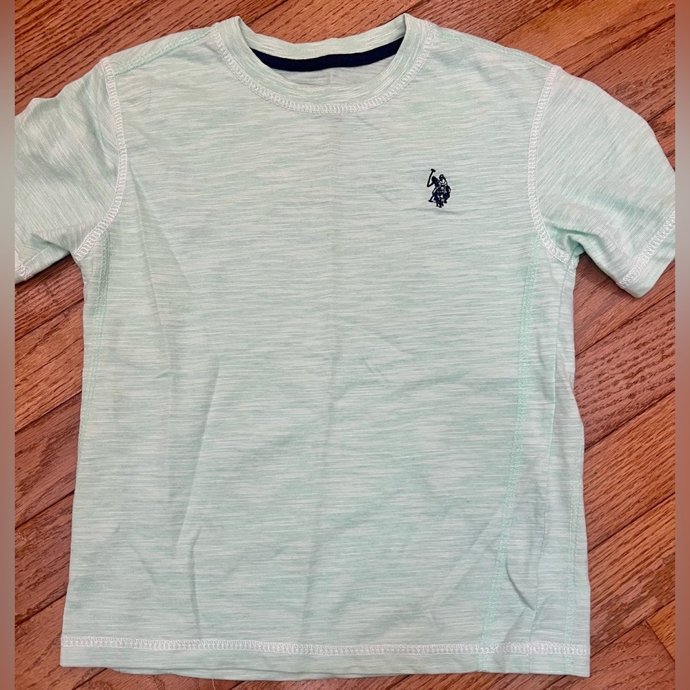 U.S. Polo Assn. Light Green Boys Kids Tee 7